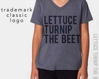 SALE lettuce turnip the beet ® trademark brand OFFICIAL SITE - dark grey vneck - youth M
