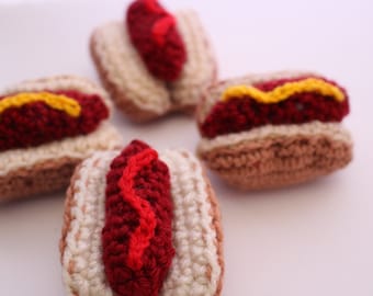 CatNip Hot Dog, Cat toy, Hot Dog cat toy, Canadian CatNip, Cat Nip Crochet Toy, Crochet Cat Toy, Hot Dog Cat Toy, Hot Dog