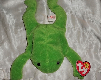 Beanie Baby "Legs" the Frog Rare First Edition Original nine