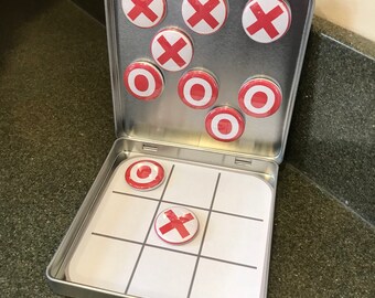Red and White Tic Tac Toe
