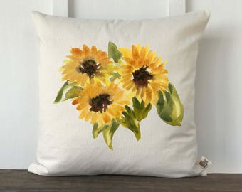 Farmhouse Sunflower Pillow Cover, Farmhouse Style, Decorative Couch Pillow, Housewarming gift, Wedding Gift, Summer decor