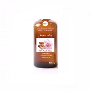 Organic Extra Virgin Sweet Almond Oil (Prunus dulcis) 100% Pure Cold Pressed - 100mL