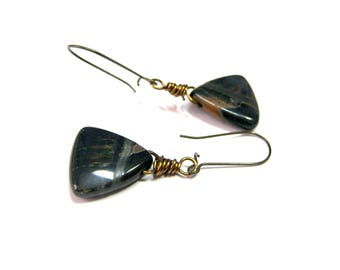 ON SALE Tiger Eye Earrings Blue Tiger Eye Gemstones Hawkeye Top Selling Jewelry Top Selling Jewelry Gifts for Women