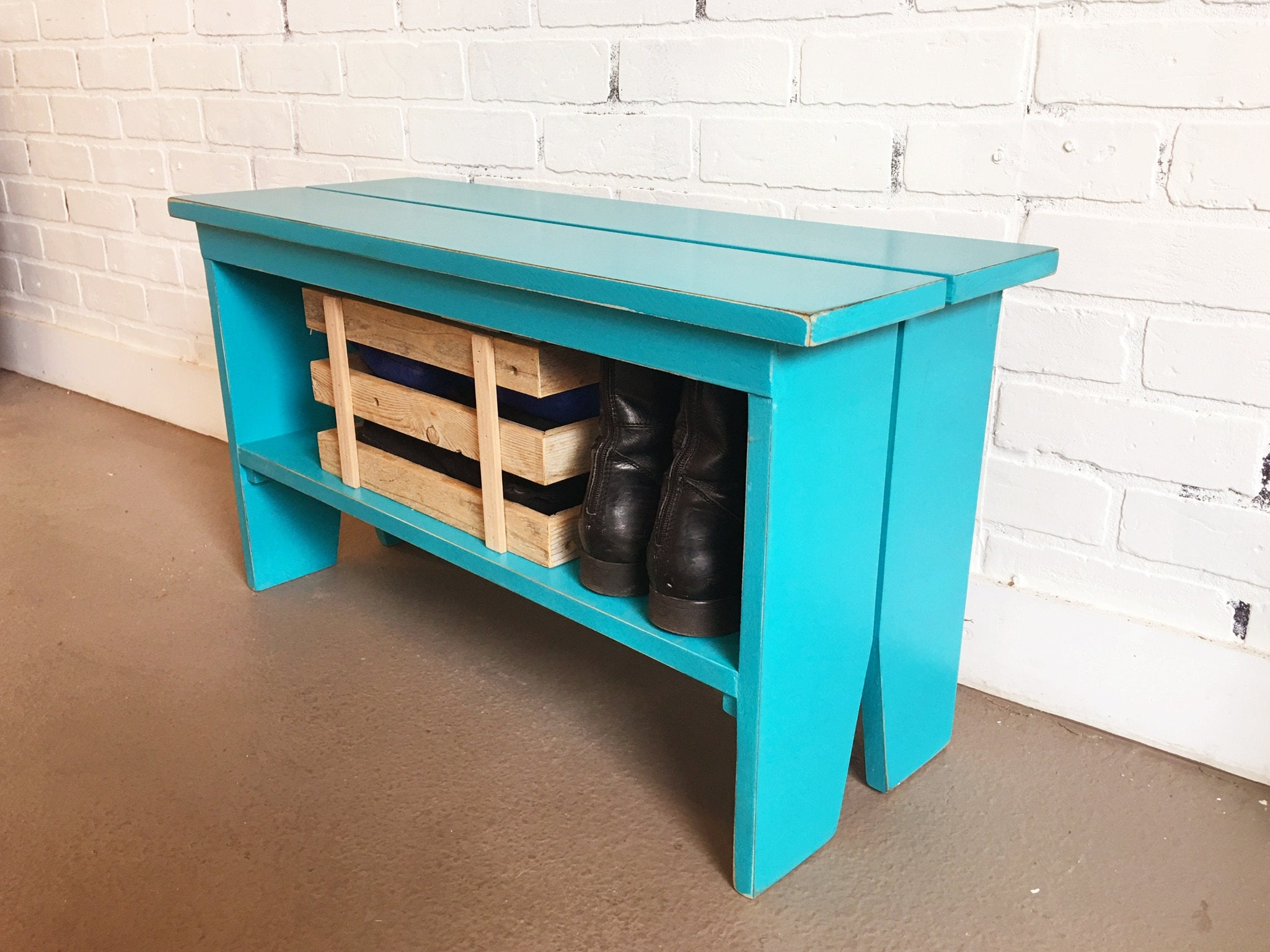 Wooden Bench in Color of Your Choice Indoor Cottage Seating