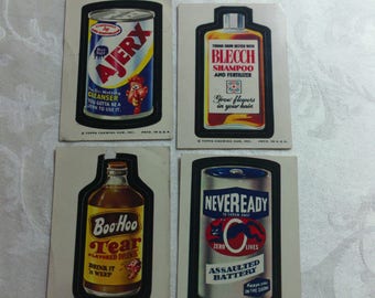 Vintage Wacky Pack Cards from the 1970's - Set #6