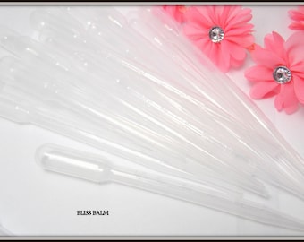 Disposable Pipette Plastic Dropper 3ml Graduated Transfer Pipettes Vol 7ml, 1/2ml Grads 155mm Flavor injectors Lip balm supplies DIY Beauty