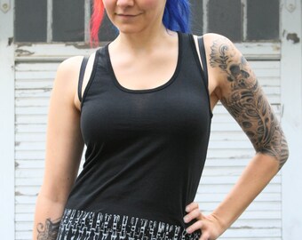 Bullets - organic racer back tank - eco-friendly limited edition screen print