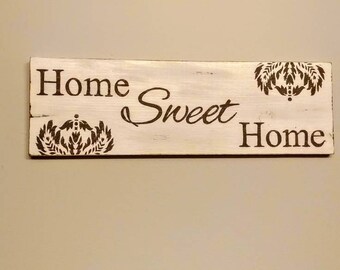Home Sweet Home Hand Painted Wooden Sign