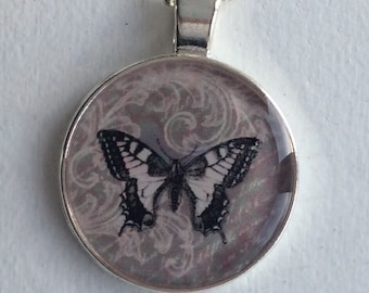 Cristal clear RESIN pendent/ Butterfly