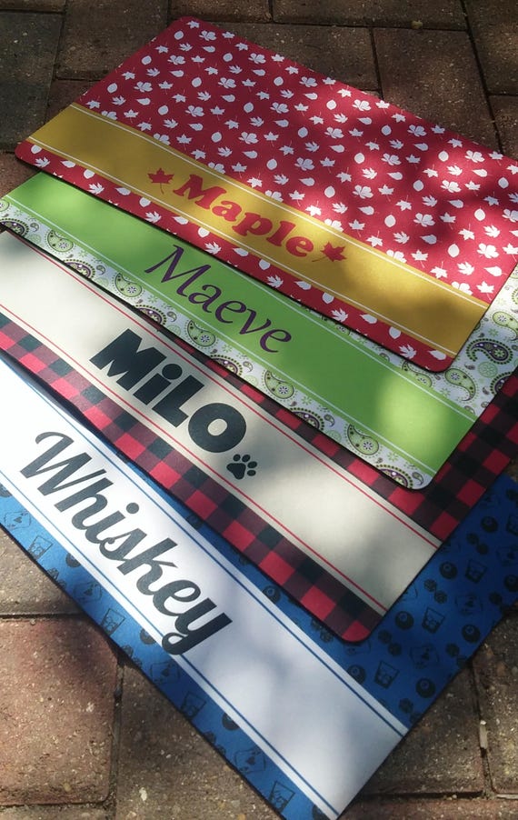 Personalized Cat Placemat Cat Mat Pet Food Mat Fabric