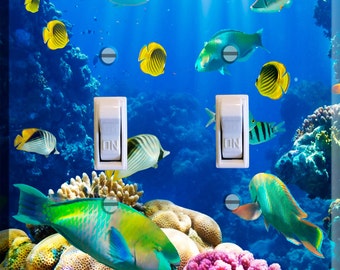 Light Switch Cover Coral Reef Wall Tropical Ocean