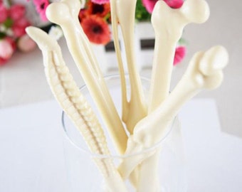 Bone Pens / Nurse Gift / Office Supplies / School Supplies / Pharmacy Student / Medical Student / Novelty Pens / Stationery / Ballpoint Pens