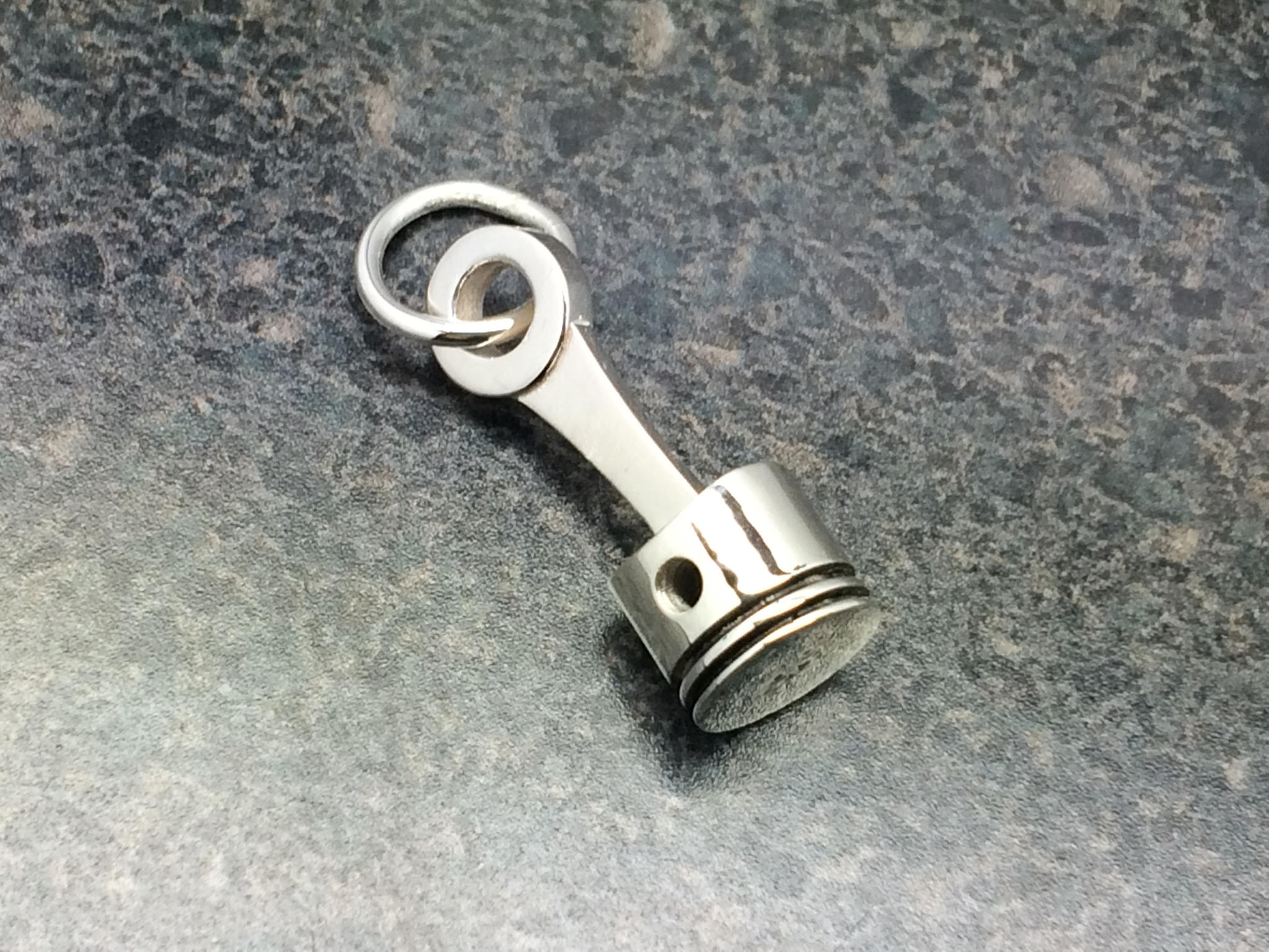 Piston & Rod Pendant or Charm Automotive Car Jewelry Engine