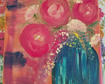 Roses Acrylic Painting