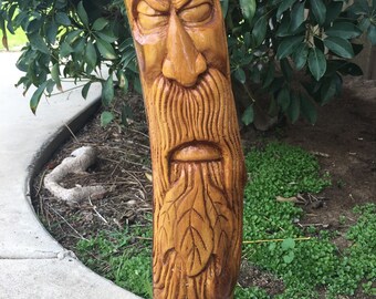 Hand carved wood spirit