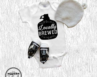 Cool baby onesie®, Baby onesie®, Locally Brewed, Baby shower gift, Beer onesie®, Brewery onesie®, Baby girl, Baby boy, Toddler Shirt Newborn