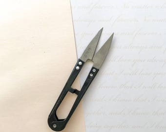 Thread Snips, Embroidery snips, Black thread snips, U Shape sharp snips, thread scissors, sewing thread cutter, snips, scissors, sewing snip