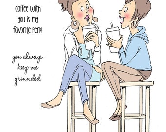 Art Impressions BFF's Cling Rubber Stamp ~ Design: Coffee, 330087 ~ RETIRED!