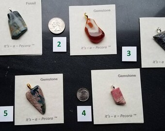 Five super unique #CrystalRockArts pendants hand crafted by Artisan #JimPecora