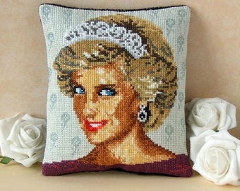 Diana, Princess of Wales Mini Cushion Cross Stitch Kit