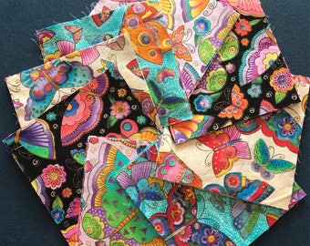 Laurel Burch flying colours Fabric 6 inch mixed charm squares x48