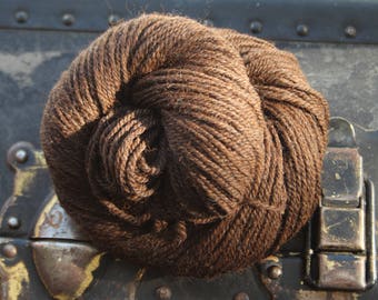 Hey, Sugar! Alpaca and Merino 50/50 3-ply Aran weight Vermont Farm Yarn 100gram 165 yard Natural Color Brown