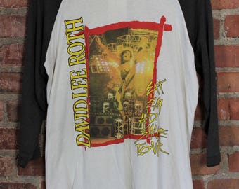 Vintage 1986 David Lee Roth Eat Em and Smile Jersey Concert T Shirt