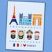 Paris icons - Mini people around the world - PDF cross stich pattern