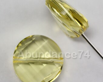 4 pcs Swarovski Crystal 5621 Twist Beads 14mm Crystal Jonquil