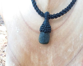 Freeform Moldavite. 100% Genuine Moldavite. Czech Republic Moldavite. Moldavite Macrame Necklace