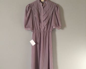 LAVENDER day dress | pleated top mini dress