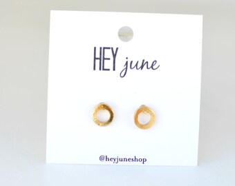 tiny open circle studs, gold open circle earrings, gold circle stud earrings, tiny open circle earrings, simple circle earrings,