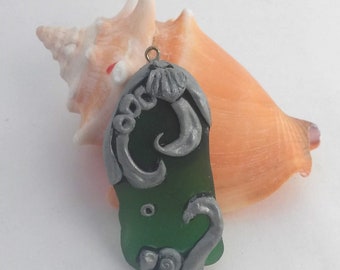 Silver Seaglass Spell Stone