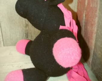 Handmade Stuffed Horse, made from recycled wool sweaters