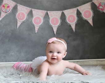 Pink/white/Vellum Name banner