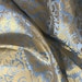 SALE 30% Silk Brocade Slate Grey and Gold Fabric, Wedding Indian brocade, Brocade Pure Silk by yard, Dress fabric, Wedding brocade
