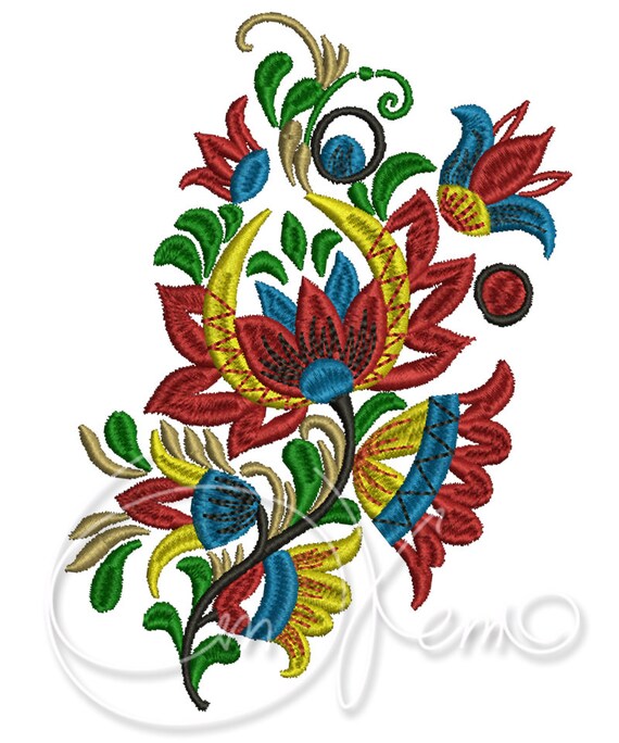 MACHINE EMBROIDERY DESIGN Flower folk flower