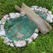 Fairy Garden Koi Pond miniature with artificial water, bridge, sitting fairy, fairy garden accessory, accessories for fairy garden
