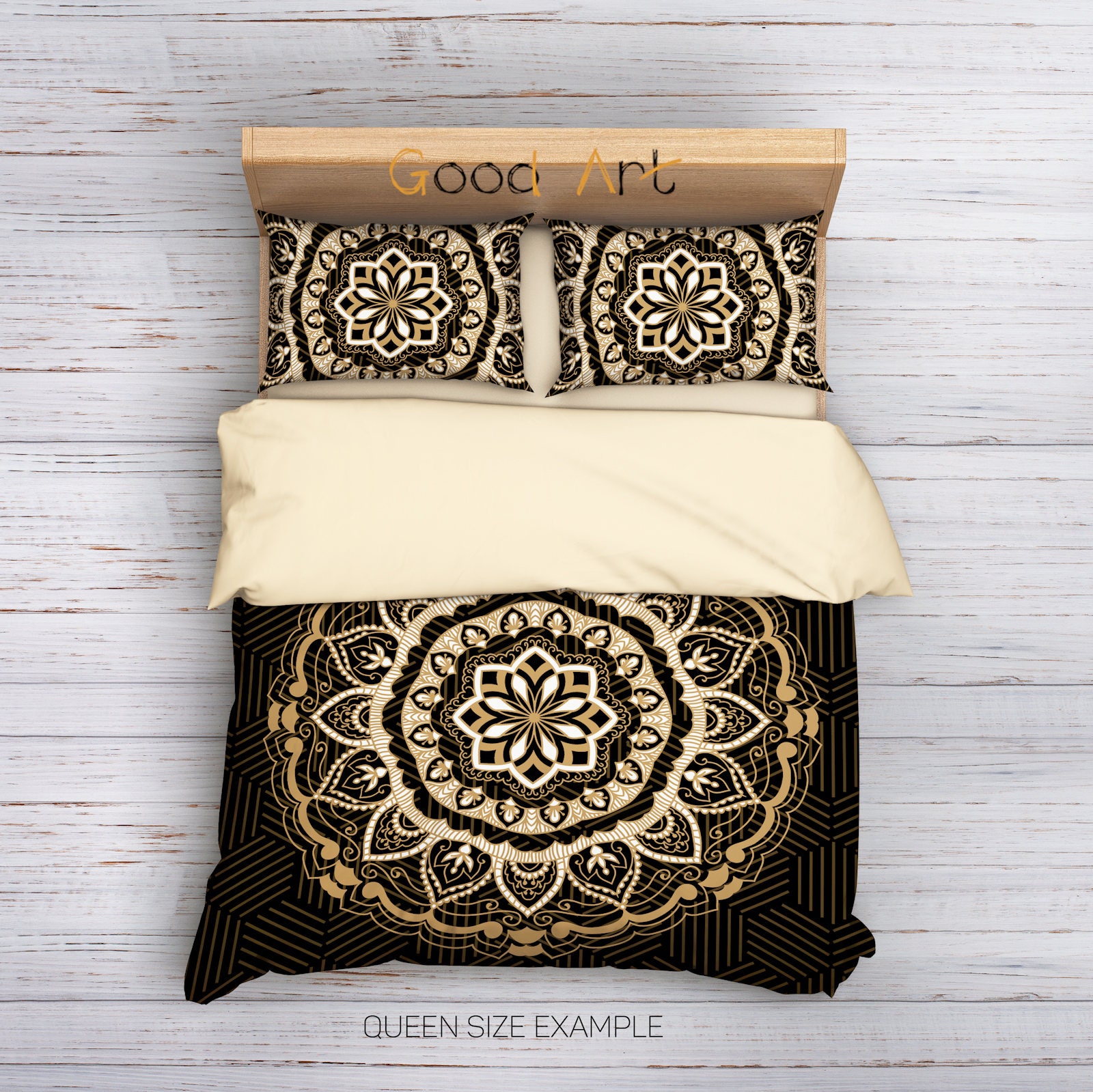 Brown Mandala Bedding Mandala Bedding Set Boho Bedding