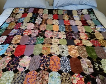 Quilt. Japanese inspired in a multitude of colours