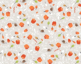 Gentle Forest Floral Vines Orange by Tea & Sympathy for Studio E