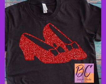 Ruby Red Shoes svg, Dorothy Red Shoes, Wizard of Oz svg, Red Glitter svg, school svg, digital file, BC Design Studio, bcdesignstudionet