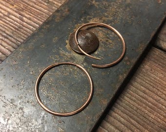 hoop gold rose hoops earring seamless inch earrings brushed hammered rattlesnake mixed metal favorite