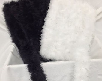 Black or White Marabou Boa by the yard