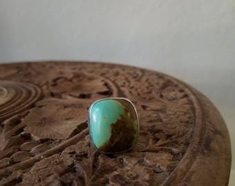 Vintage Sterling Silver Turquoise Ring Size 7