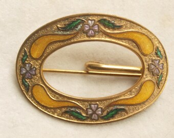 Victorian Enamelled Sash Pin