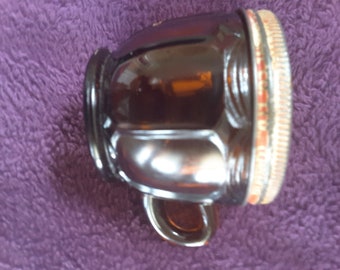 Antique Hornes Mustard Amber Glass Jar