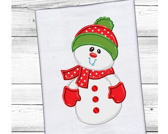 Applique Machine Embroidery DESIGN NO. 129.....Cute Little Snowman