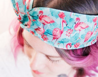 Handmade hairband * Flamingo *.