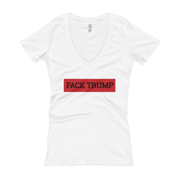 Eminem FACK TRUMP Donald Trump Diss BET The Storm Freestyle Rap Women's V-Neck Slim Shady T-shirt
